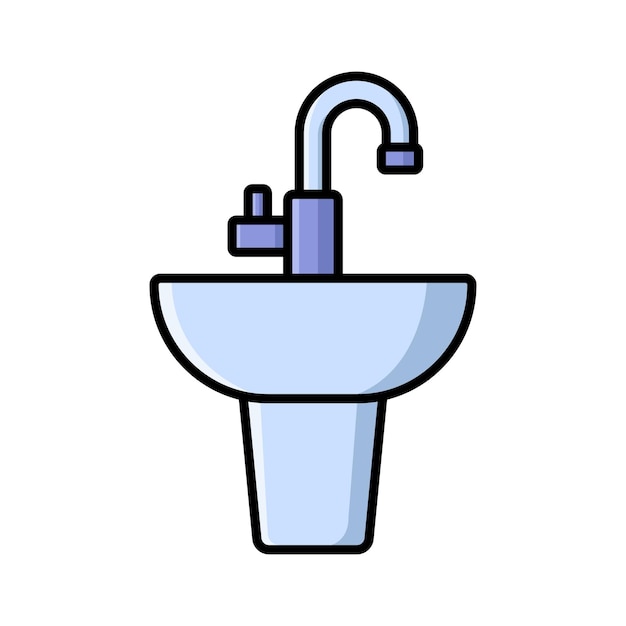 plantilla de diseño vectorial de icono de sumidero simple y limpia