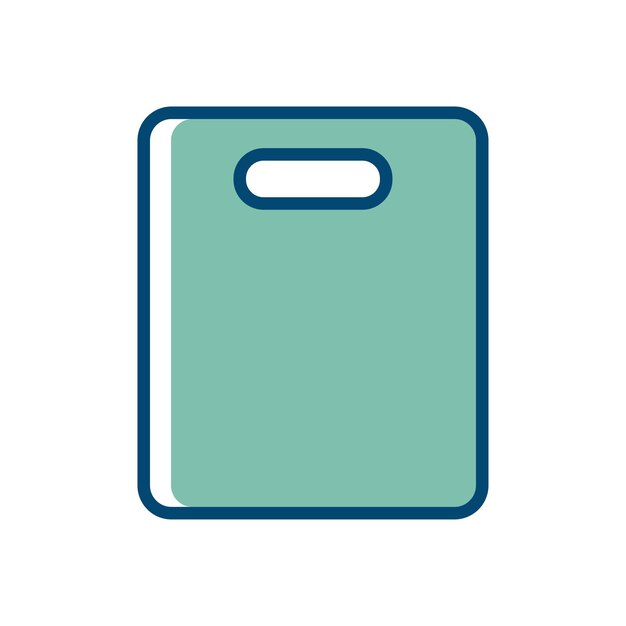 plantilla de diseño vectorial de icono de tabla de cortar en fondo blanco