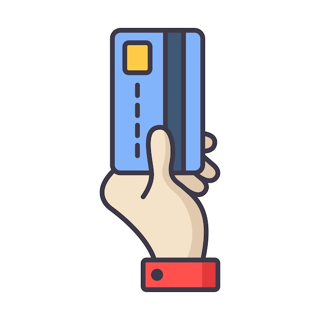 plantilla de diseño vectorial de icono de tarjeta de crédito en fondo blanco