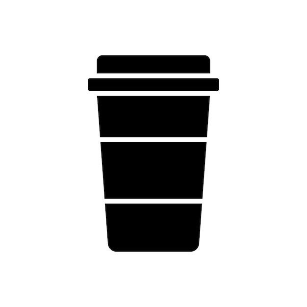 plantilla de diseño vectorial de icono de taza de papel simple y limpia