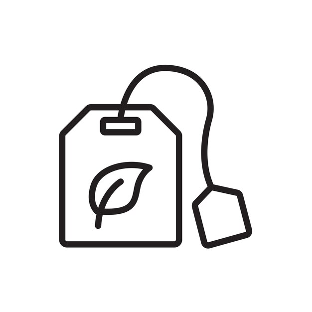 plantilla de diseño vectorial de icono de teabag
