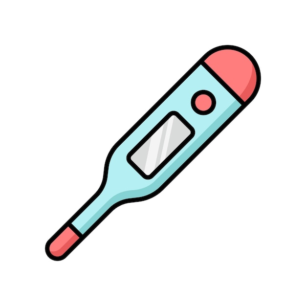 plantilla de diseño vectorial de icono de termómetro en fondo blanco