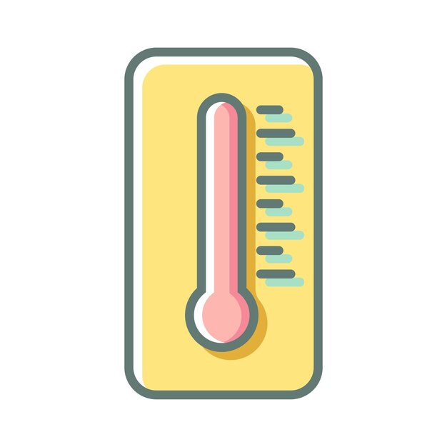 plantilla de diseño vectorial del icono del termómetro