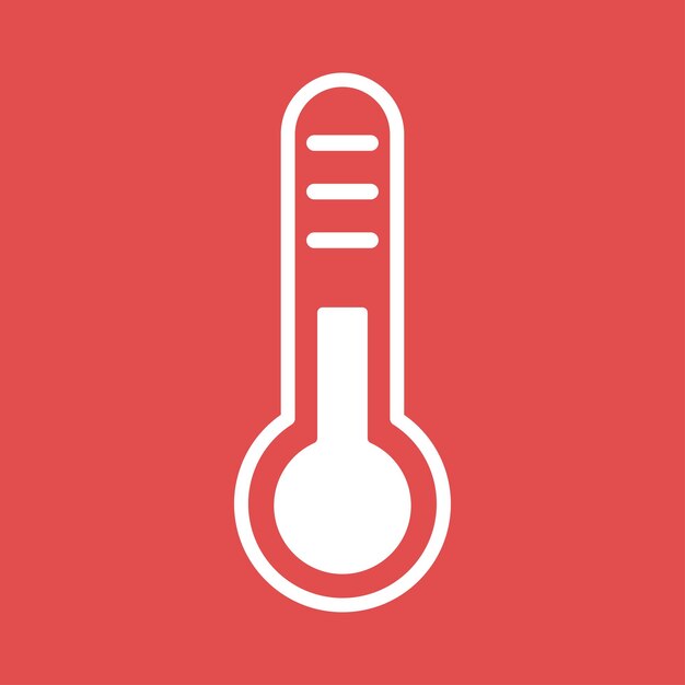 plantilla de diseño vectorial del icono del termómetro