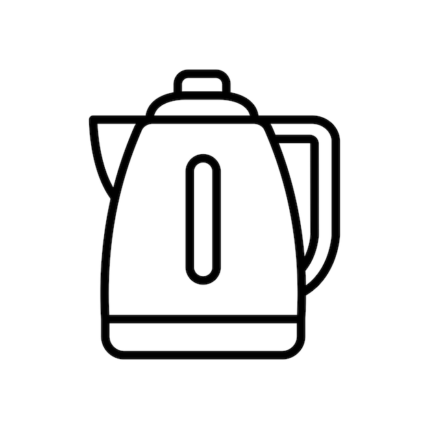 plantilla de diseño vectorial de icono de tetera simple y limpia