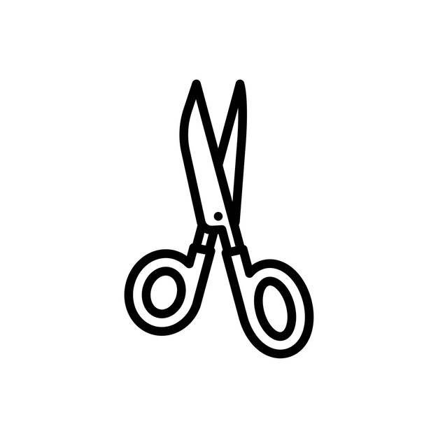 plantilla de diseño vectorial de icono de tijera estilo elegante