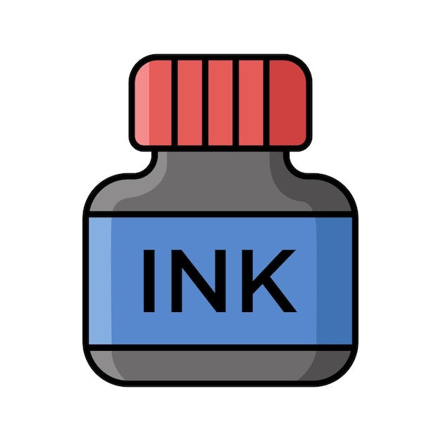 plantilla de diseño vectorial de icono de tinta en fondo blanco