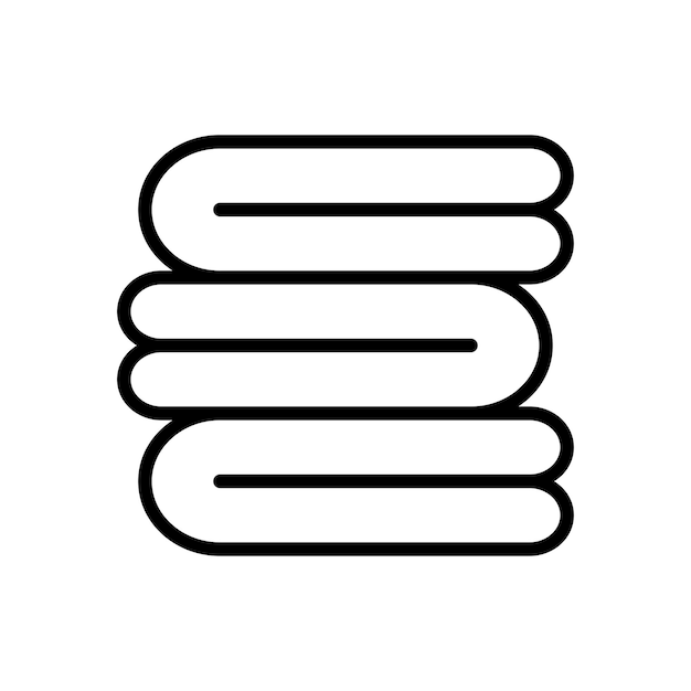 plantilla de diseño vectorial de icono de toalla en fondo blanco