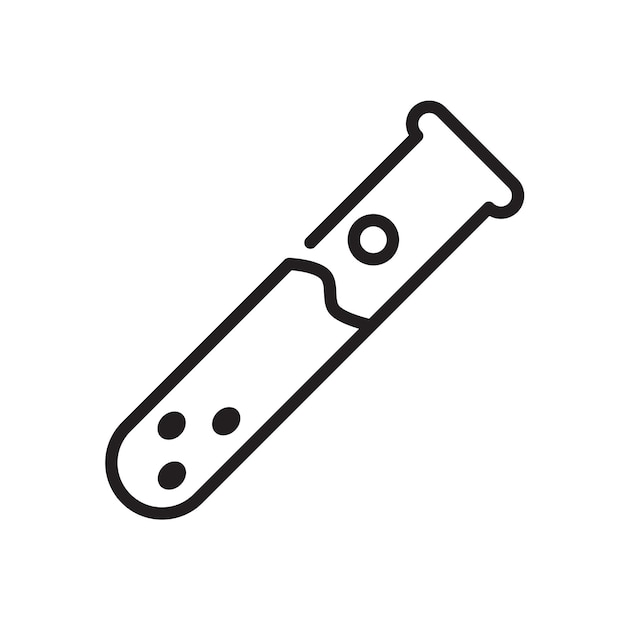 plantilla de diseño vectorial del icono del tubo de ensayo