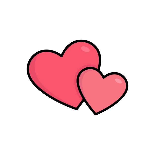 plantilla de diseño vectorial de icono de valentín simple y limpio