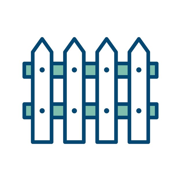 plantilla de diseño vectorial de icono de valla en fondo blanco