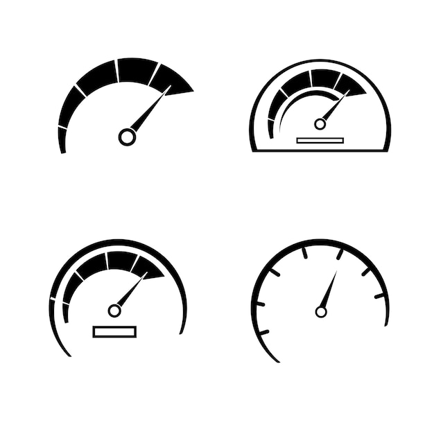 Plantilla de diseño vectorial del icono del velocímetro