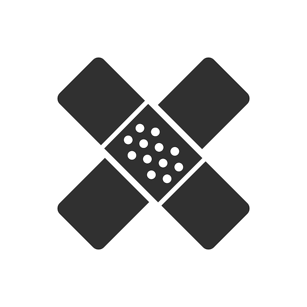 plantilla de diseño vectorial de icono de vendaje de vendaje