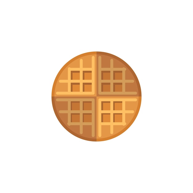 plantilla de diseño vectorial de icono de waffle