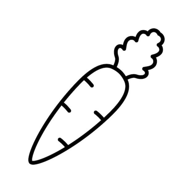 plantilla de diseño vectorial de icono de zanahoria simple y limpia