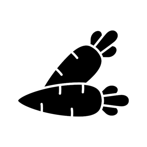 plantilla de diseño vectorial de icono de zanahoria simple y limpia