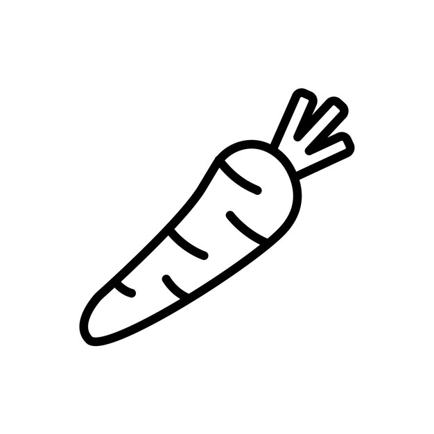 plantilla de diseño vectorial de icono de zanahoria