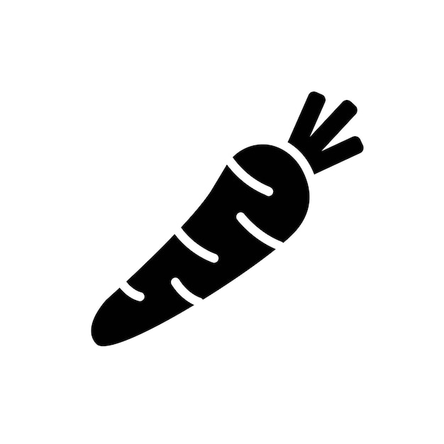 plantilla de diseño vectorial de icono de zanahoria