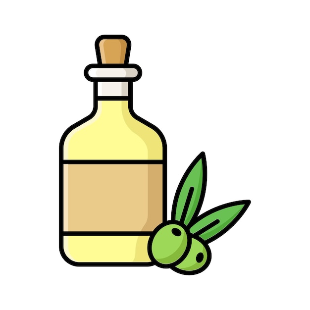 plantilla de diseño vectorial de iconos de aceite de oliva con fondo blanco