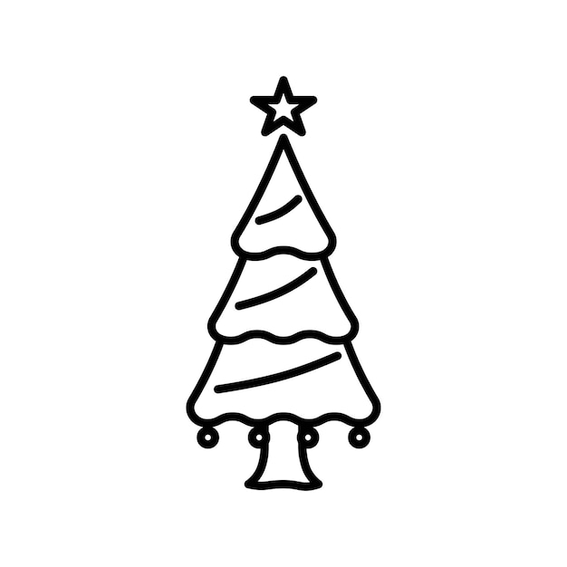 plantilla de diseño vectorial de íconos de árboles de Navidad estilo elegante