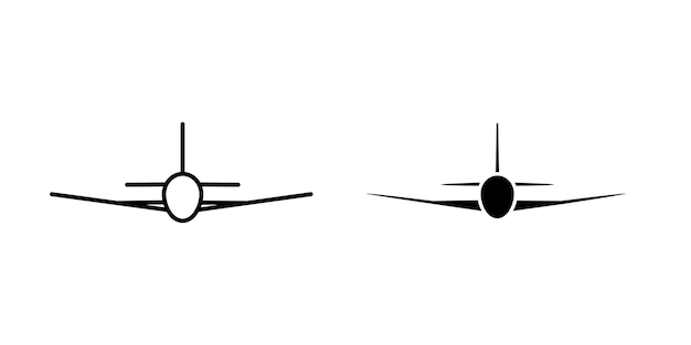 plantilla de diseño vectorial de íconos de avión