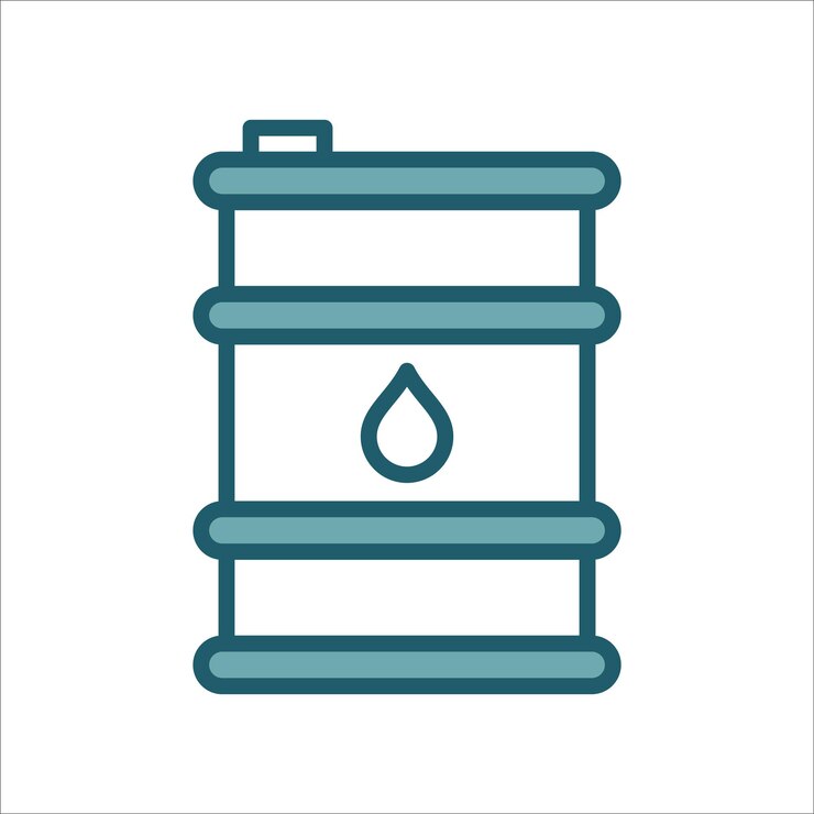 Vector plantilla de diseño vectorial de íconos de barriles de petróleo simple y limpia