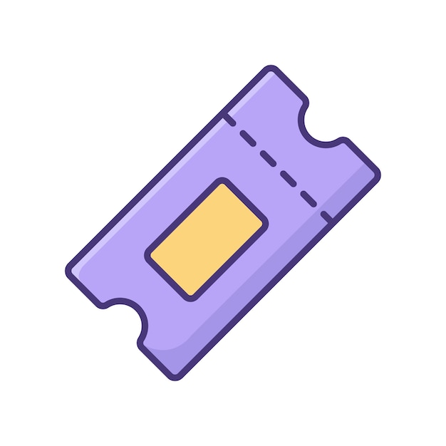 plantilla de diseño vectorial de iconos de boletos simple y limpia