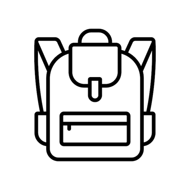 plantilla de diseño vectorial de iconos de bolsas escolares simple y limpia