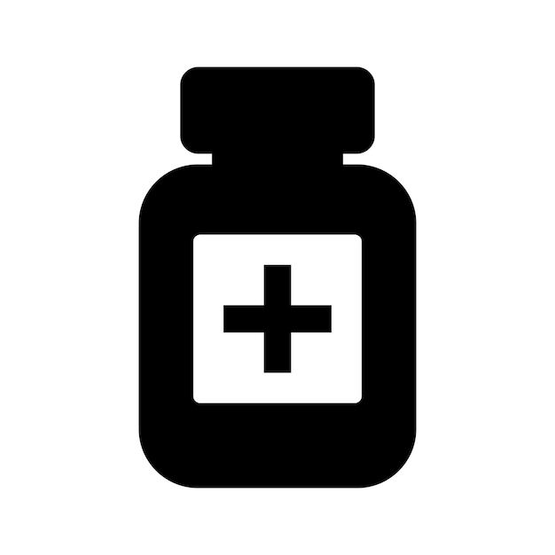 plantilla de diseño vectorial de íconos de botellas de medicamentos