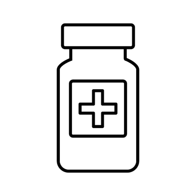 plantilla de diseño vectorial de íconos de botellas de medicamentos