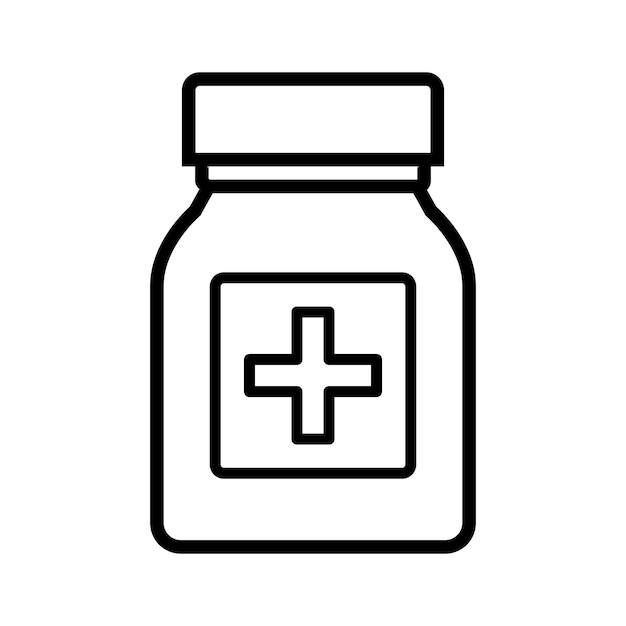 plantilla de diseño vectorial de íconos de botellas de medicamentos
