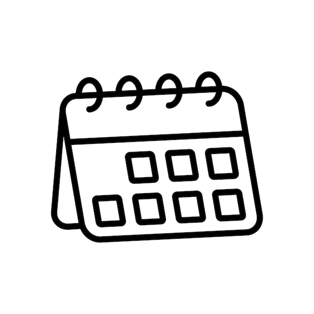 plantilla de diseño vectorial de íconos de calendario simple y limpia
