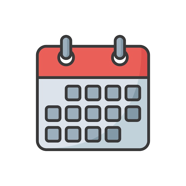 plantilla de diseño vectorial de íconos de calendario simple y limpia