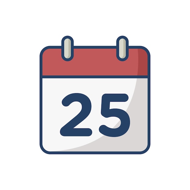 plantilla de diseño vectorial de íconos de calendario simple y limpia