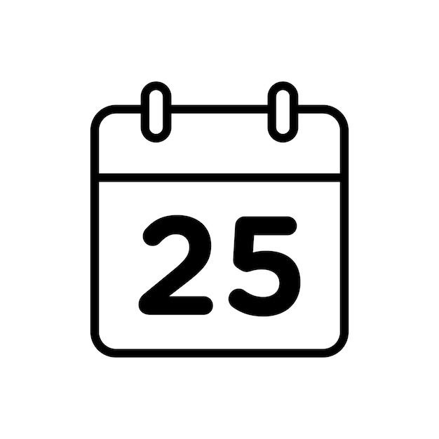plantilla de diseño vectorial de íconos de calendario simple y limpia