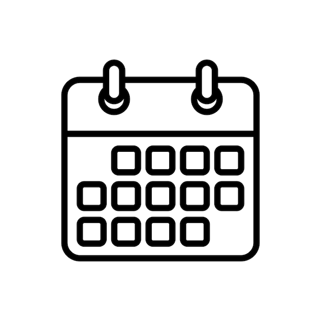 plantilla de diseño vectorial de íconos de calendario simple y limpia