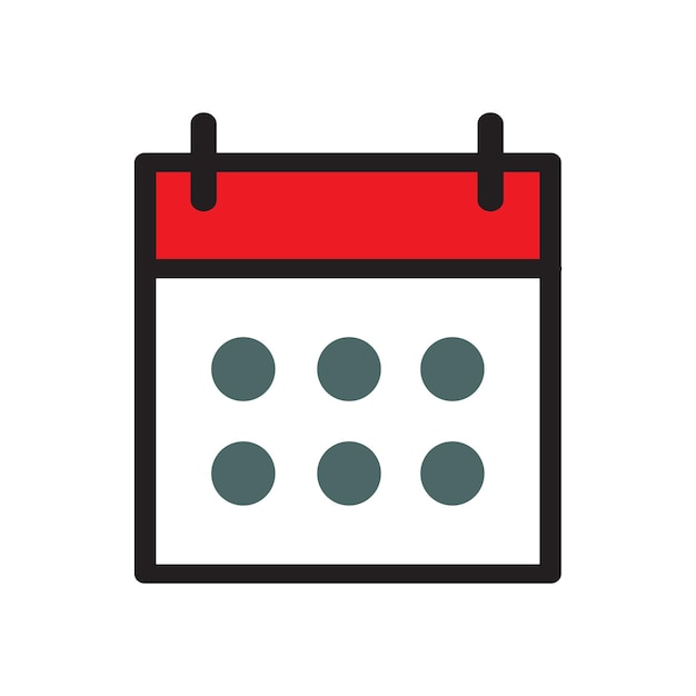 plantilla de diseño vectorial de iconos de calendario