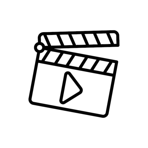 plantilla de diseño vectorial de iconos de clapper board