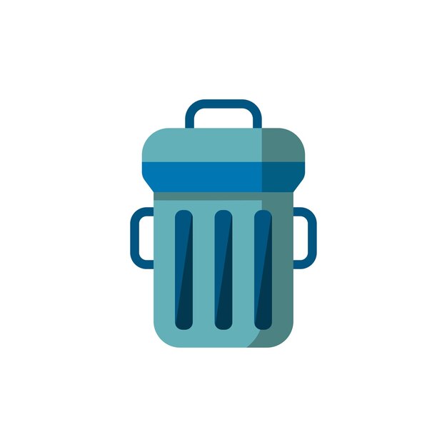 plantilla de diseño vectorial de iconos de contenedores de basura