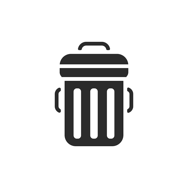 plantilla de diseño vectorial de iconos de contenedores de basura