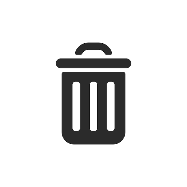 plantilla de diseño vectorial de iconos de contenedores de basura
