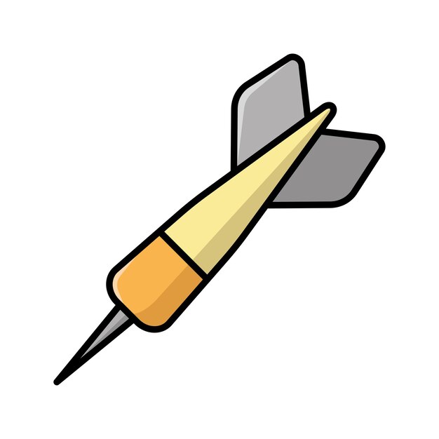 plantilla de diseño vectorial de íconos de dardos simple y limpia