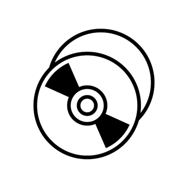plantilla de diseño vectorial de iconos de disco compacto simple y limpia