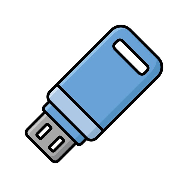 plantilla de diseño vectorial de iconos de disco flash simple y limpia