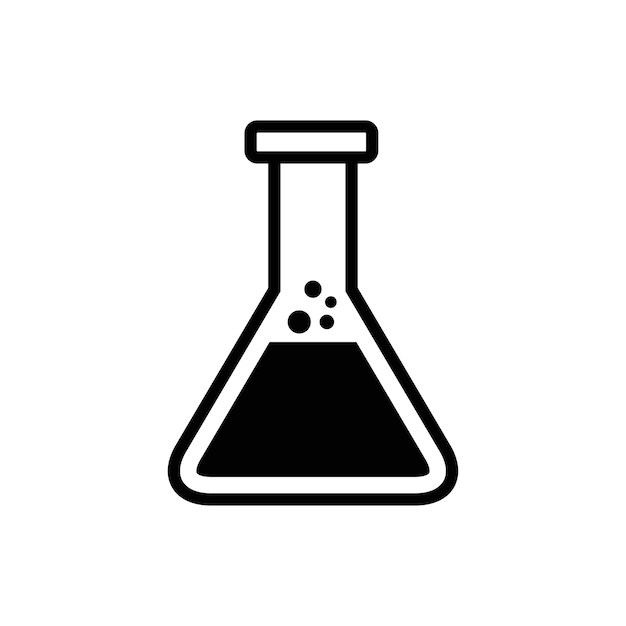 plantilla de diseño vectorial de iconos de Erlenmeyer