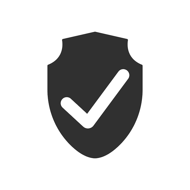plantilla de diseño vectorial de iconos de escudo y marca de verificación