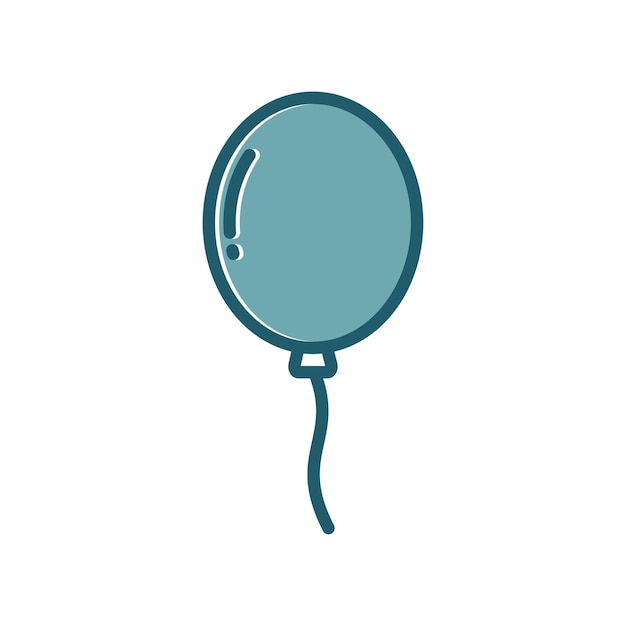 plantilla de diseño vectorial de iconos de globos simple y limpia