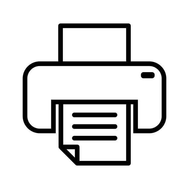 Plantilla de diseño vectorial de iconos de impresora