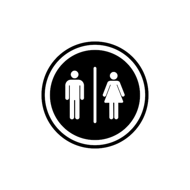 Plantilla de diseño vectorial de iconos de inodoro