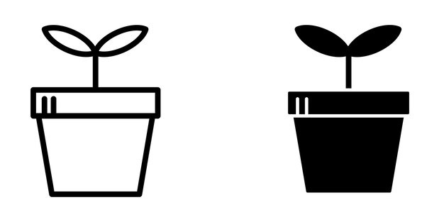 Plantilla de diseño vectorial de iconos de jardinería